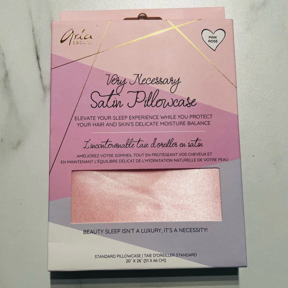 Aria Beauty Pink Satin Pillowcase